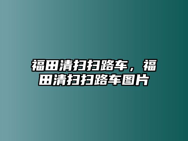 福田清掃掃路車，福田清掃掃路車圖片