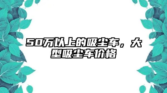 50萬以上的吸塵車，大型吸塵車價(jià)格