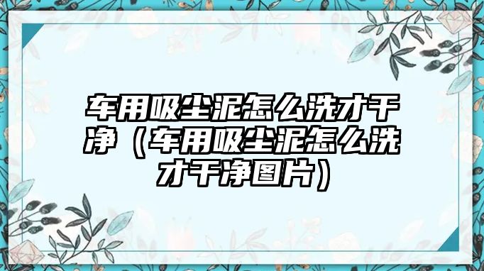 車用吸塵泥怎么洗才干凈（車用吸塵泥怎么洗才干凈圖片）