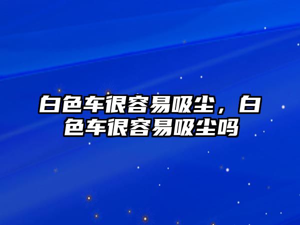 白色車很容易吸塵，白色車很容易吸塵嗎