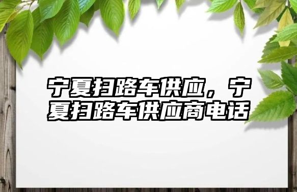 寧夏掃路車供應(yīng)，寧夏掃路車供應(yīng)商電話