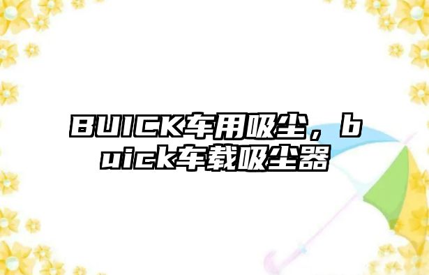 BUICK車用吸塵，buick車載吸塵器