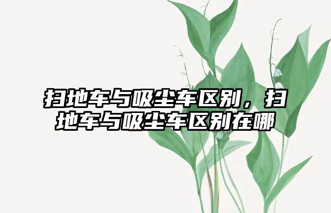 掃地車與吸塵車區(qū)別，掃地車與吸塵車區(qū)別在哪