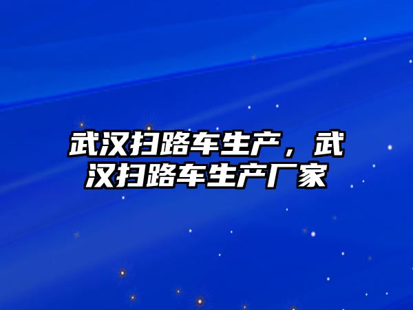 武漢掃路車生產，武漢掃路車生產廠家