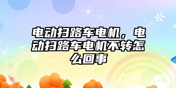 電動掃路車電機，電動掃路車電機不轉(zhuǎn)怎么回事