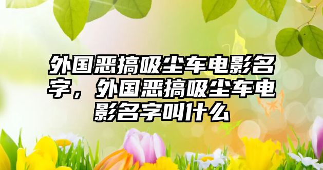 外國惡搞吸塵車電影名字，外國惡搞吸塵車電影名字叫什么