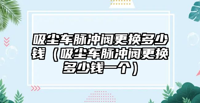 吸塵車脈沖閥更換多少錢（吸塵車脈沖閥更換多少錢一個）