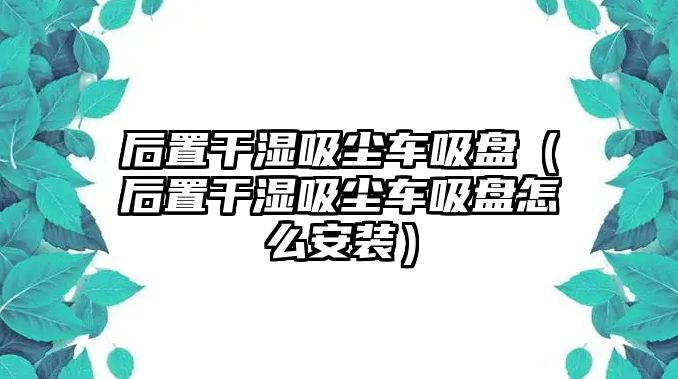 后置干濕吸塵車吸盤（后置干濕吸塵車吸盤怎么安裝）