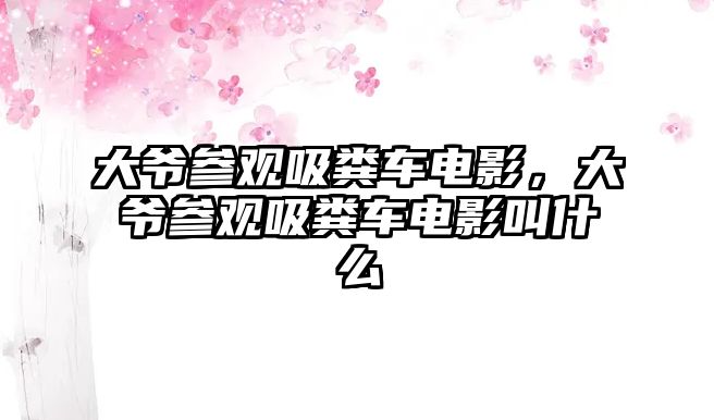 大爺參觀吸糞車電影，大爺參觀吸糞車電影叫什么