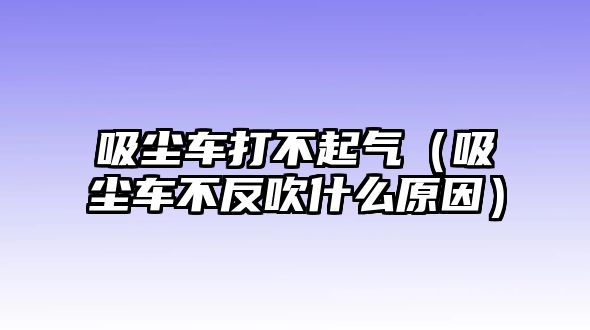 吸塵車打不起氣（吸塵車不反吹什么原因）