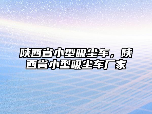 陜西省小型吸塵車，陜西省小型吸塵車廠家