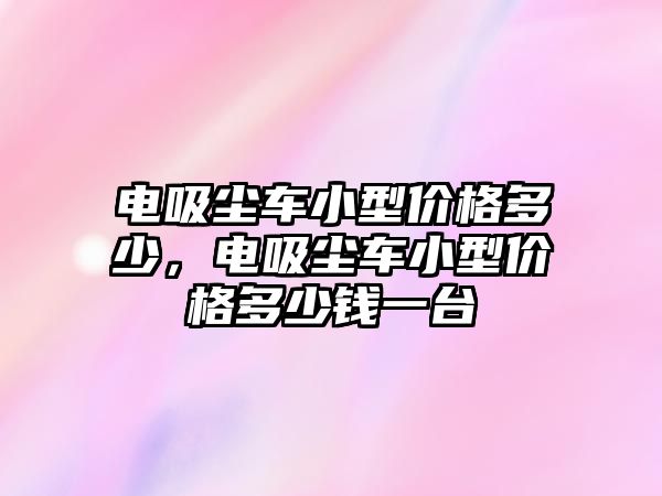 電吸塵車小型價格多少，電吸塵車小型價格多少錢一臺