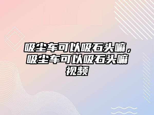 吸塵車可以吸石頭嘛，吸塵車可以吸石頭嘛視頻