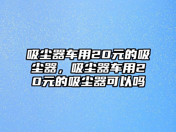 吸塵器車用20元的吸塵器，吸塵器車用20元的吸塵器可以嗎