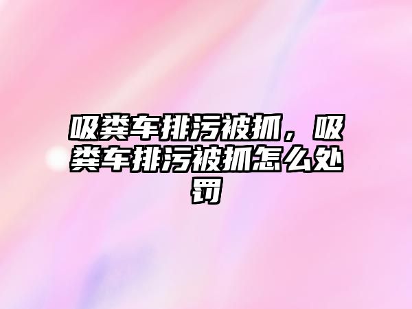 吸糞車排污被抓，吸糞車排污被抓怎么處罰