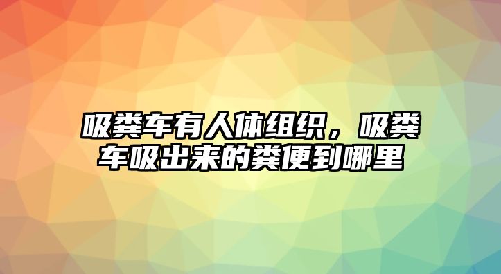 吸糞車有人體組織，吸糞車吸出來(lái)的糞便到哪里