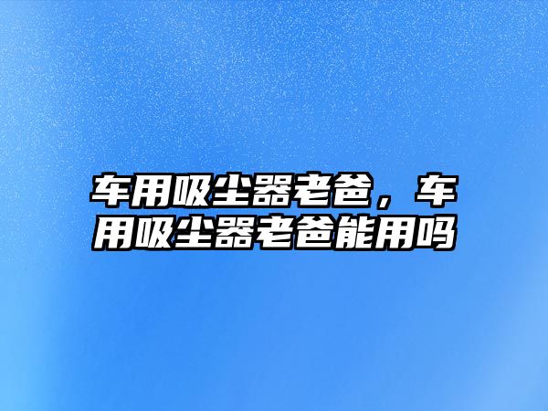 車用吸塵器老爸，車用吸塵器老爸能用嗎