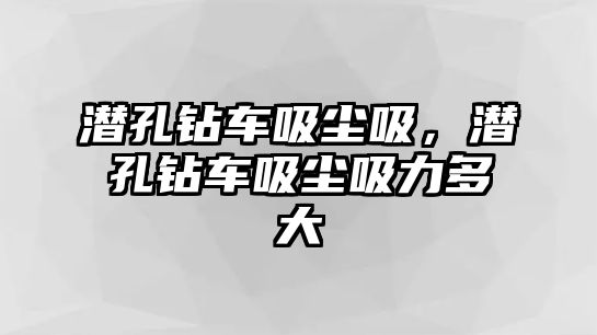 潛孔鉆車吸塵吸，潛孔鉆車吸塵吸力多大