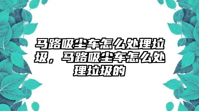 馬路吸塵車怎么處理垃圾，馬路吸塵車怎么處理垃圾的