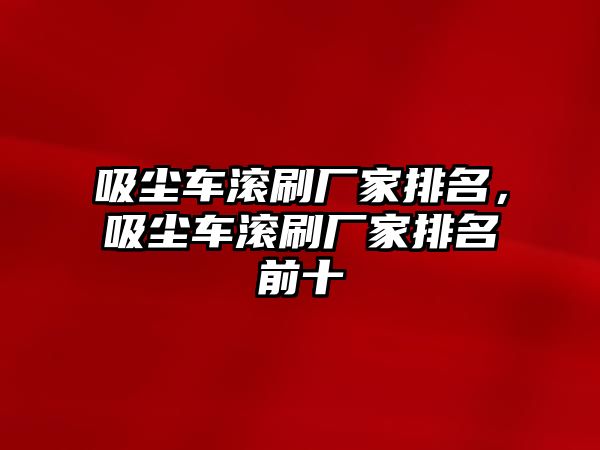 吸塵車滾刷廠家排名，吸塵車滾刷廠家排名前十