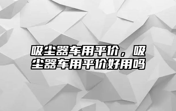 吸塵器車用平價(jià)，吸塵器車用平價(jià)好用嗎