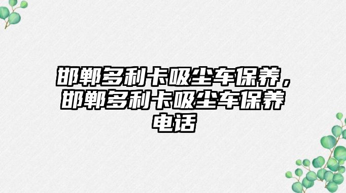 邯鄲多利卡吸塵車保養(yǎng)，邯鄲多利卡吸塵車保養(yǎng)電話