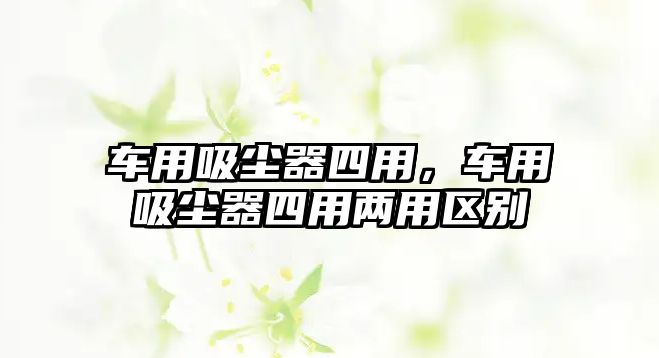 車用吸塵器四用，車用吸塵器四用兩用區(qū)別