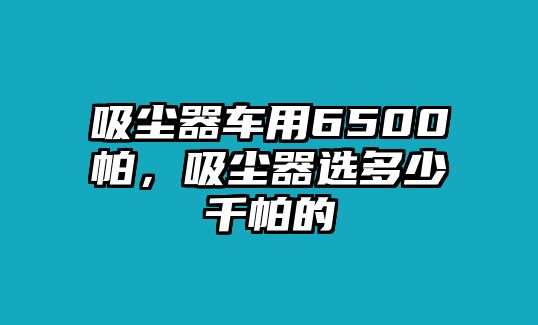 吸塵器車(chē)用6500帕，吸塵器選多少千帕的