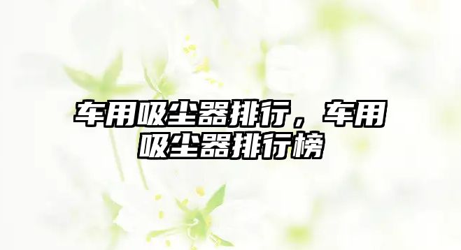 車用吸塵器排行，車用吸塵器排行榜