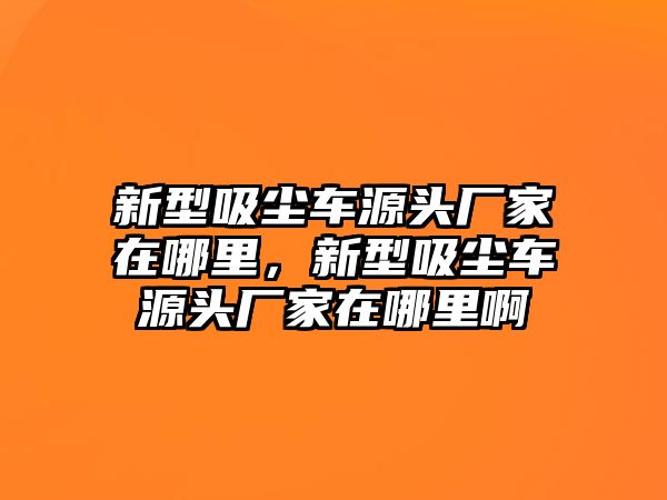 新型吸塵車源頭廠家在哪里，新型吸塵車源頭廠家在哪里啊