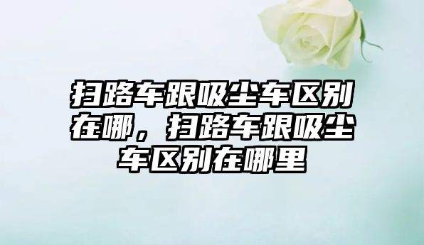 掃路車跟吸塵車區(qū)別在哪，掃路車跟吸塵車區(qū)別在哪里