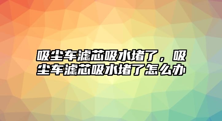 吸塵車濾芯吸水堵了，吸塵車濾芯吸水堵了怎么辦