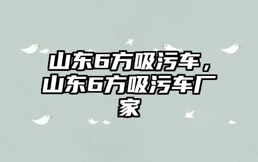 山東6方吸污車，山東6方吸污車廠家