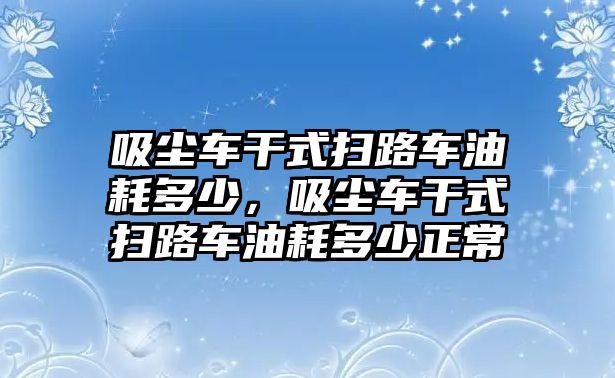 吸塵車干式掃路車油耗多少，吸塵車干式掃路車油耗多少正常