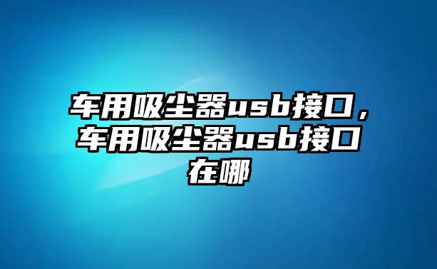 車用吸塵器usb接口，車用吸塵器usb接口在哪