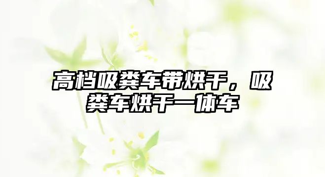 高檔吸糞車帶烘干，吸糞車烘干一體車