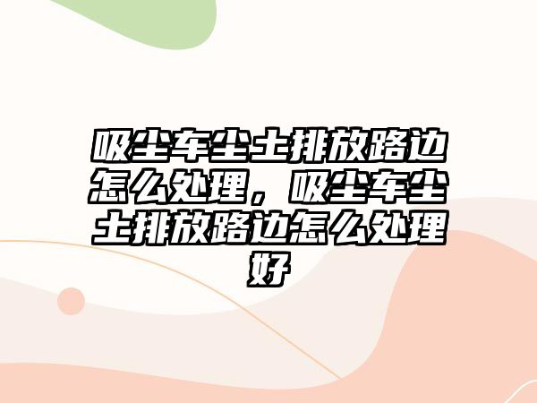 吸塵車塵土排放路邊怎么處理，吸塵車塵土排放路邊怎么處理好