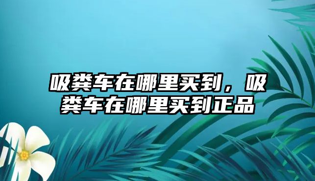 吸糞車在哪里買到，吸糞車在哪里買到正品