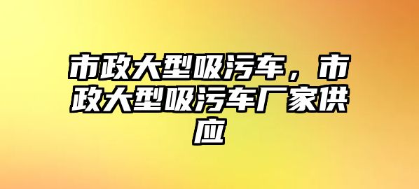 市政大型吸污車，市政大型吸污車廠家供應