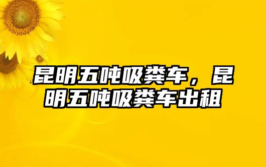 昆明五噸吸糞車，昆明五噸吸糞車出租