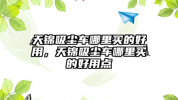 天錦吸塵車哪里買的好用，天錦吸塵車哪里買的好用點