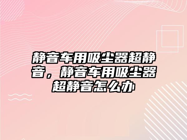 靜音車用吸塵器超靜音，靜音車用吸塵器超靜音怎么辦