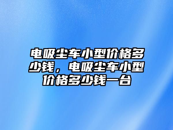 電吸塵車小型價格多少錢，電吸塵車小型價格多少錢一臺