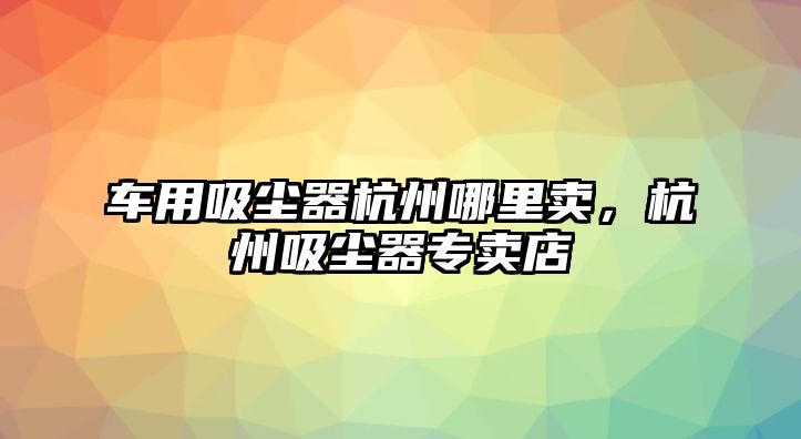 車用吸塵器杭州哪里賣，杭州吸塵器專賣店