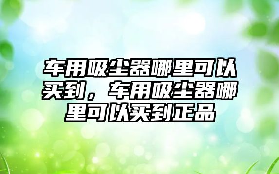 車用吸塵器哪里可以買到，車用吸塵器哪里可以買到正品