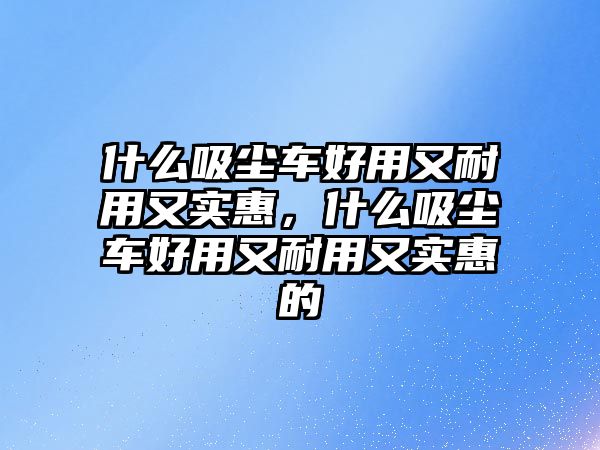 什么吸塵車好用又耐用又實惠，什么吸塵車好用又耐用又實惠的