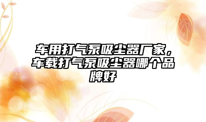 車用打氣泵吸塵器廠家，車載打氣泵吸塵器哪個(gè)品牌好