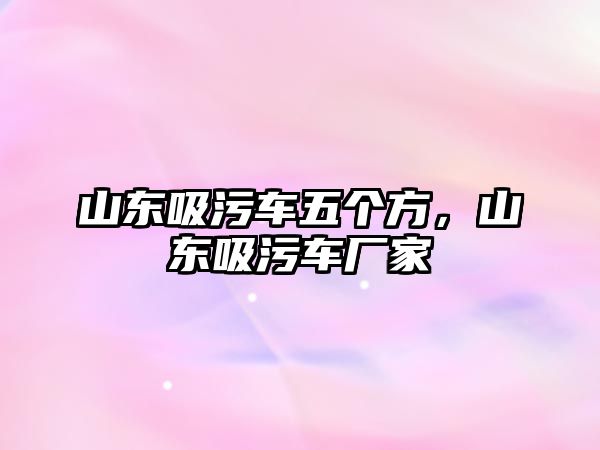 山東吸污車五個(gè)方，山東吸污車廠家