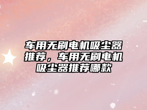 車用無刷電機吸塵器推薦，車用無刷電機吸塵器推薦哪款