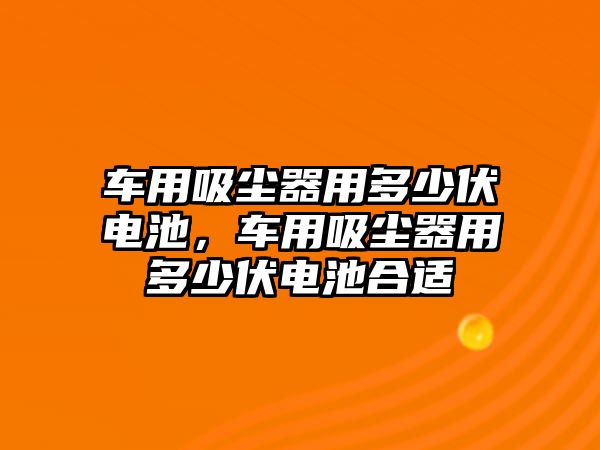 車用吸塵器用多少伏電池，車用吸塵器用多少伏電池合適